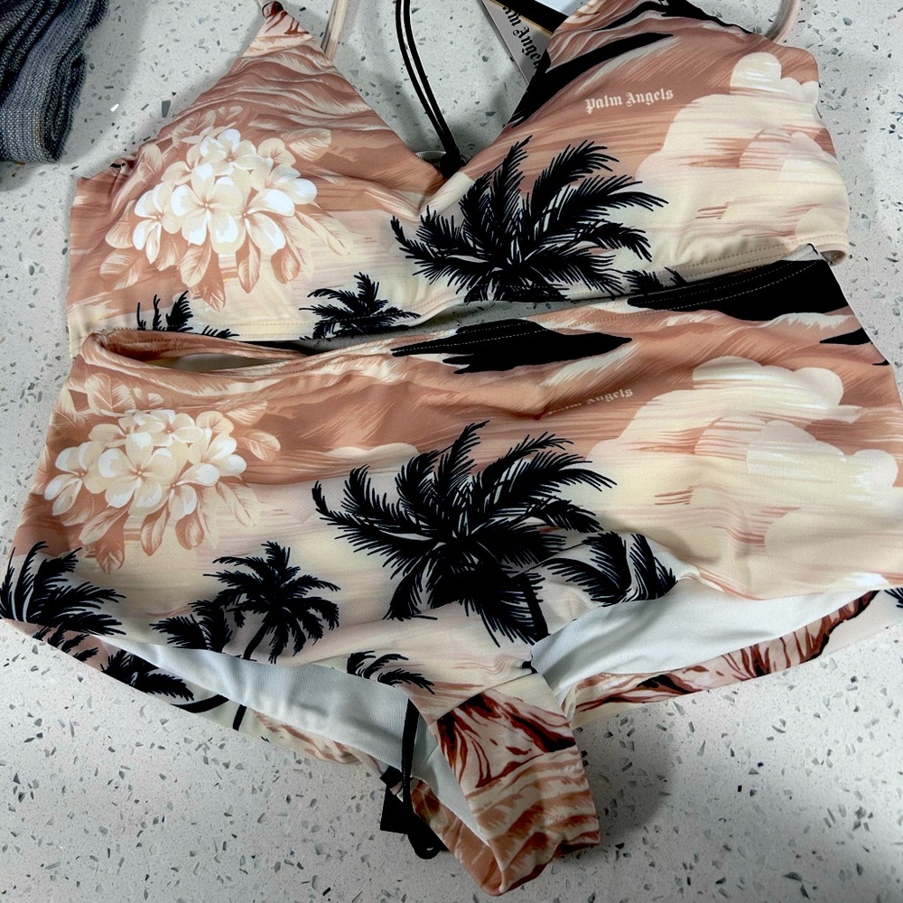 Palm Angels Tropical Print Bathing Suit